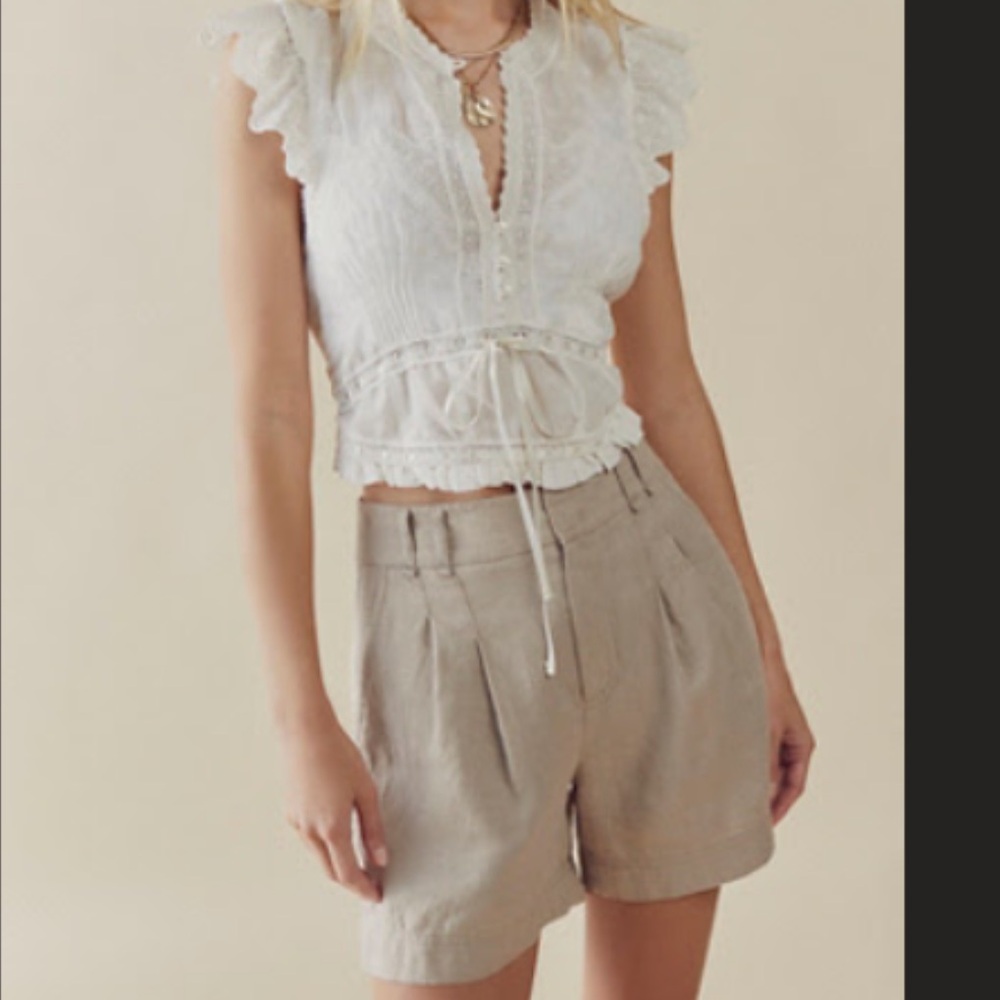 Free People Chelsea Linen Shorts